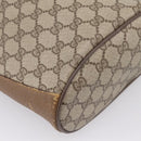 GUCCI GG Supreme Web Sherry Line Bag PVC Beige Gold 904 02 081 Auth 207855-13