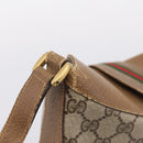 GUCCI GG Supreme Web Sherry Line Bag PVC Beige Gold 904 02 081 Auth 207855-14