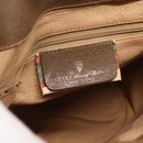 GUCCI GG Supreme Web Sherry Line Bag PVC Beige Gold 904 02 081 Auth 207855-17