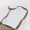 GUCCI GG Supreme Web Sherry Line Bag PVC Beige Gold 904 02 081 Auth 207855-8