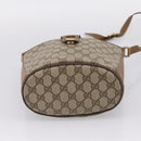 GUCCI GG Supreme Web Sherry Line Bag PVC Beige Gold 904 02 081 Auth 207855-9