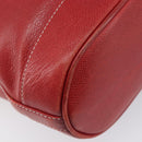 LOEWE Shoulder Bag Leather Red Gold Auth 207857-13