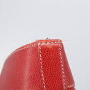 LOEWE Shoulder Bag Leather Red Gold Auth 207857-16