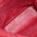 LOEWE Shoulder Bag Leather Red Gold Auth 207857-21