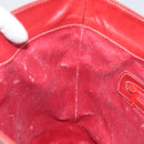 LOEWE Shoulder Bag Leather Red Gold Auth 207857-25