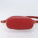 LOEWE Shoulder Bag Leather Red Gold Auth 207857-5