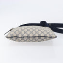 GUCCI GG Supreme Shoulder Bag PVC Navy Silver 295257 Auth 207858-10