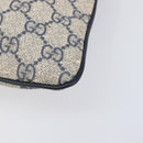 GUCCI GG Supreme Shoulder Bag PVC Navy Silver 295257 Auth 207858-11