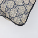 GUCCI GG Supreme Shoulder Bag PVC Navy Silver 295257 Auth 207858-13
