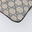GUCCI GG Supreme Shoulder Bag PVC Navy Silver 295257 Auth 207858-14