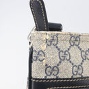 GUCCI GG Supreme Shoulder Bag PVC Navy Silver 295257 Auth 207858-16