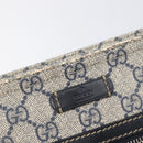 GUCCI GG Supreme Shoulder Bag PVC Navy Silver 295257 Auth 207858-17