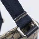 GUCCI GG Supreme Shoulder Bag PVC Navy Silver 295257 Auth 207858-18