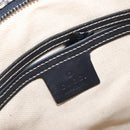GUCCI GG Supreme Shoulder Bag PVC Navy Silver 295257 Auth 207858-20