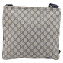 GUCCI GG Supreme Shoulder Bag PVC Navy Silver 295257 Auth 207858-3