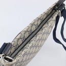 GUCCI GG Supreme Shoulder Bag PVC Navy Silver 295257 Auth 207858-7