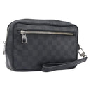 LOUIS VUITTON Damier Graphite Pochette Casai Clutch Bag N41664 LV Auth 207861-1