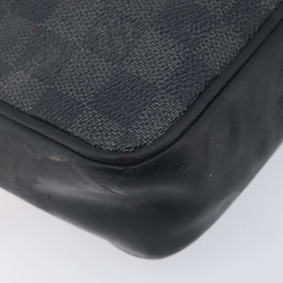 LOUIS VUITTON Damier Graphite Pochette Casai Clutch Bag N41664 LV Auth 207861
