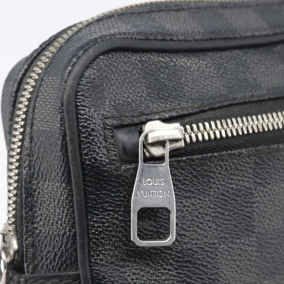 LOUIS VUITTON Damier Graphite Pochette Casai Clutch Bag N41664 LV Auth 207861