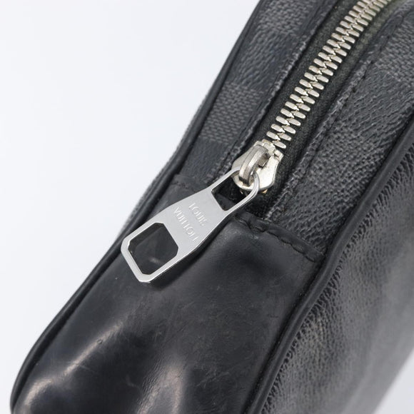 LOUIS VUITTON Damier Graphite Pochette Casai Clutch Bag N41664 LV Auth 207861