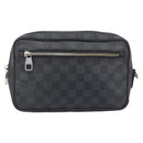 LOUIS VUITTON Damier Graphite Pochette Casai Clutch Bag N41664 LV Auth 207861-2