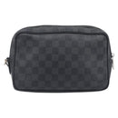 LOUIS VUITTON Damier Graphite Pochette Casai Clutch Bag N41664 LV Auth 207861-3