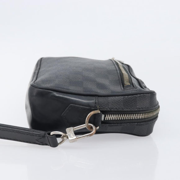 LOUIS VUITTON Damier Graphite Pochette Casai Clutch Bag N41664 LV Auth 207861