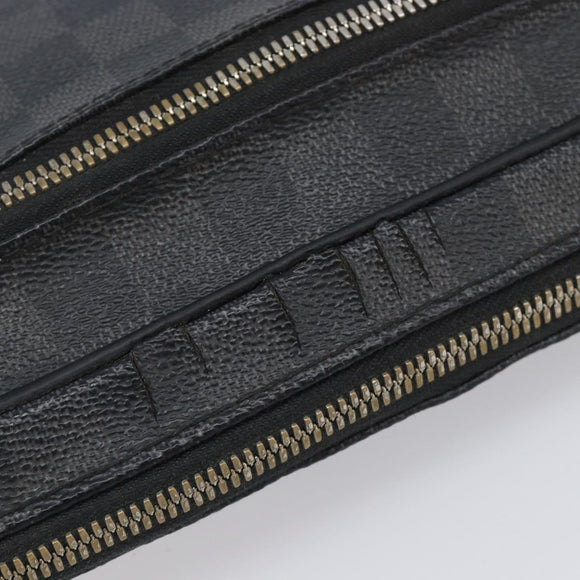 LOUIS VUITTON Damier Graphite Pochette Casai Clutch Bag N41664 LV Auth 207861