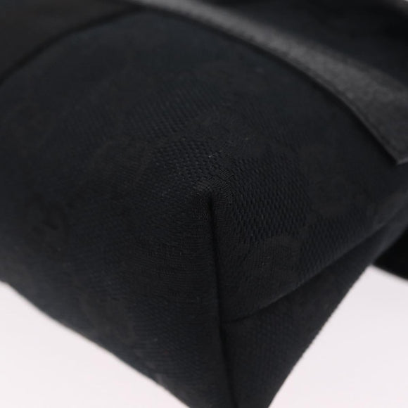 GUCCI GG Canvas Waist Bag Black Silver 131236 Auth 207862V