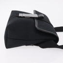GUCCI GG Canvas Waist Bag Black Silver 131236 Auth 207862V-4