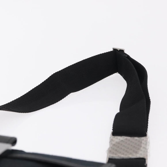 GUCCI GG Canvas Waist Bag Black Silver 131236 Auth 207862V