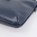 FENDI Mamma Baguette Shoulder Bag Leather Navy Gold Auth 207863SAV-15
