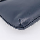 FENDI Mamma Baguette Shoulder Bag Leather Navy Gold Auth 207863SAV-16