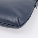 FENDI Mamma Baguette Shoulder Bag Leather Navy Gold Auth 207863SAV-17
