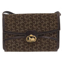 CELINE C Sulky Shoulder Bag Brown Gold Auth 207864-2