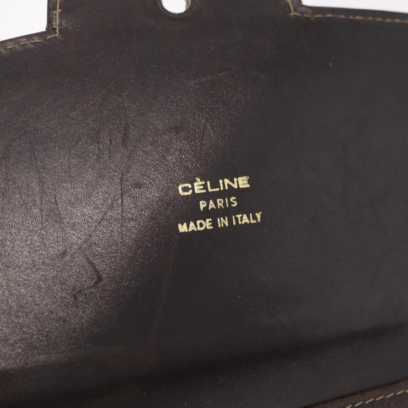 CELINE C Sulky Shoulder Bag Brown Gold Auth 207864