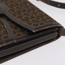 CELINE C Sulky Shoulder Bag Brown Gold Auth 207864-5