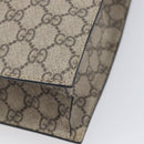 GUCCI GG Supreme Hand Bag PVC Beige Silver 456217 Auth 207865A-17