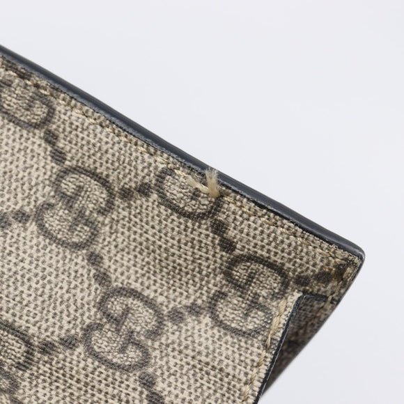 GUCCI GG Supreme Hand Bag PVC Beige Silver 456217 Auth 207865A