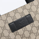 GUCCI GG Supreme Hand Bag PVC Beige Silver 456217 Auth 207865A-19