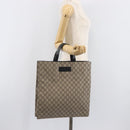 GUCCI GG Supreme Hand Bag PVC Beige Silver 456217 Auth 207865A-27