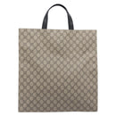 GUCCI GG Supreme Hand Bag PVC Beige Silver 456217 Auth 207865A-2