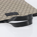 GUCCI GG Supreme Hand Bag PVC Beige Silver 456217 Auth 207865A-7