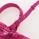 Balenciaga Lucagold Panier Small Hand Bag Vinyl 2way Pink 786187 Auth 207867M-17