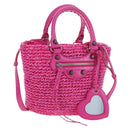 Balenciaga Lucagold Panier Small Hand Bag Vinyl 2way Pink 786187 Auth 207867M-1