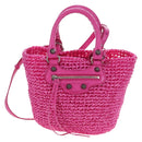 Balenciaga Lucagold Panier Small Hand Bag Vinyl 2way Pink 786187 Auth 207867M-2