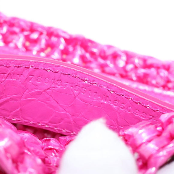 Balenciaga Lucagold Panier Small Hand Bag Vinyl 2way Pink 786187 Auth 207867M
