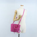 Balenciaga Lucagold Panier Small Hand Bag Vinyl 2way Pink 786187 Auth 207867M-28