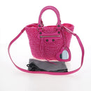Balenciaga Lucagold Panier Small Hand Bag Vinyl 2way Pink 786187 Auth 207867M-12