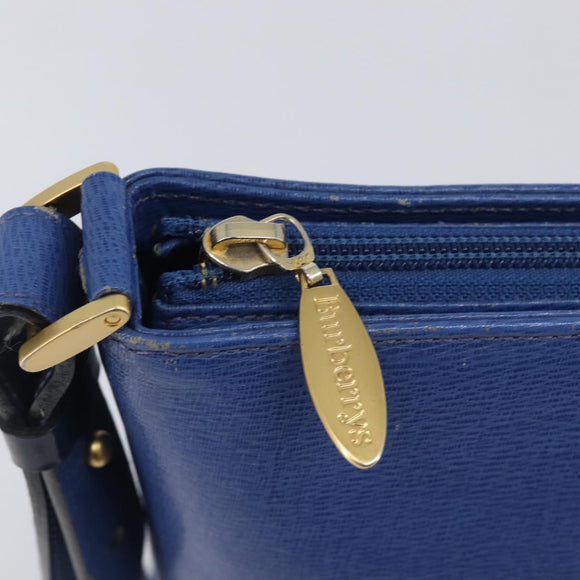 Burberrys Shoulder Bag Leather Black Gold Auth 207868